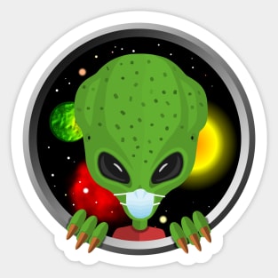 alien mask Sticker